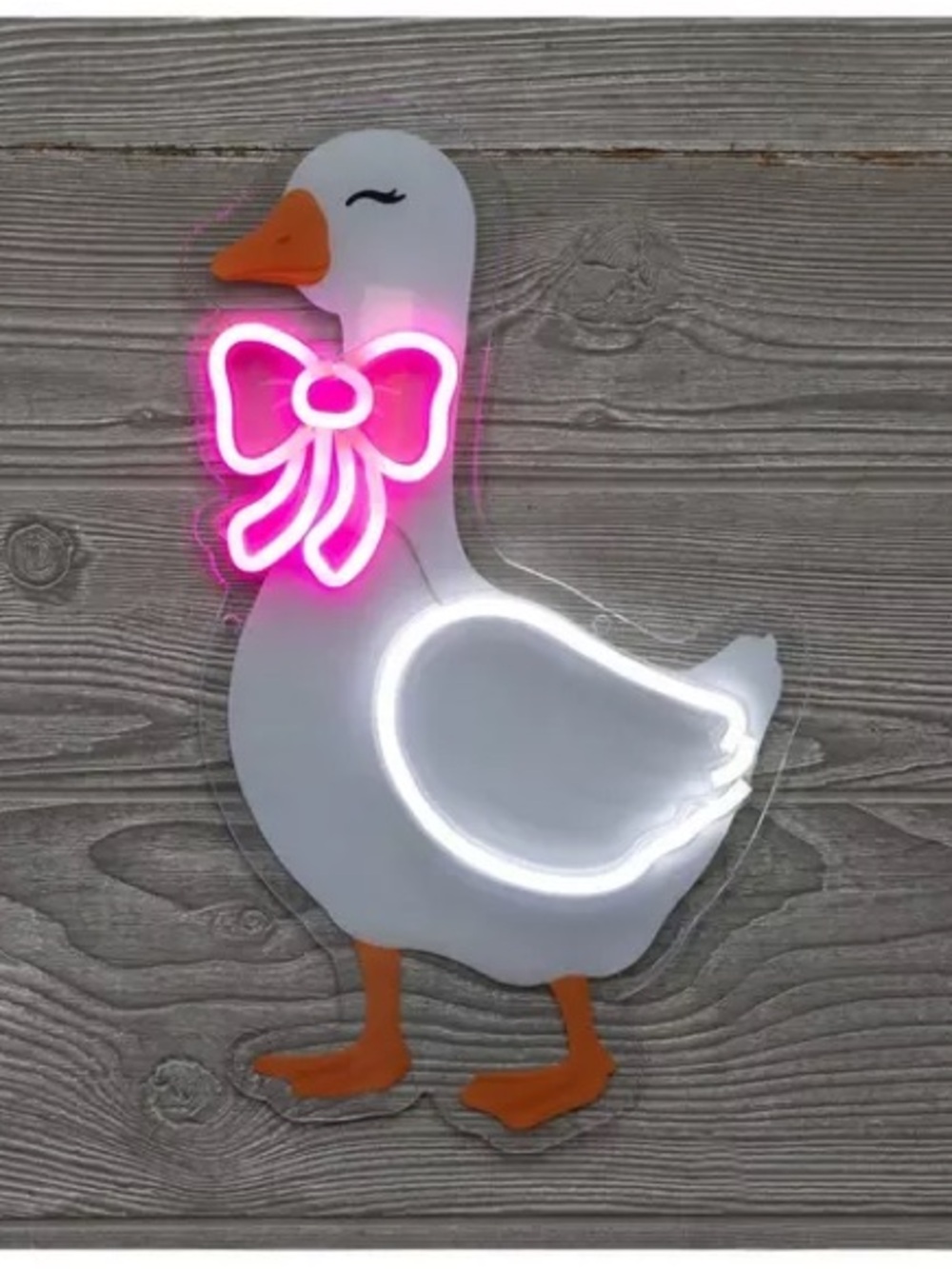 Goose With Bow LED Neon Sign NWT Hobby Lobby